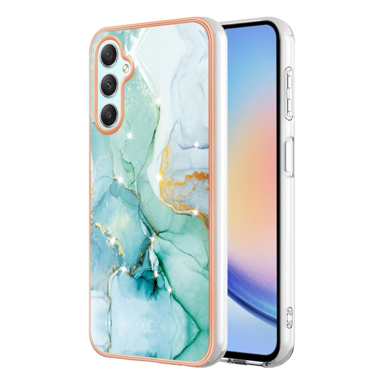 Electroplating Marble Dual-side IMD Phone Case for Samsung Galaxy A25 5G, showcasing its stylish design and durable materials.